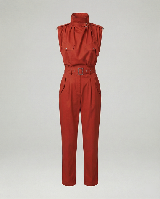 EB | Damen Stylischer Moderner Jumpsuit Ärmellos