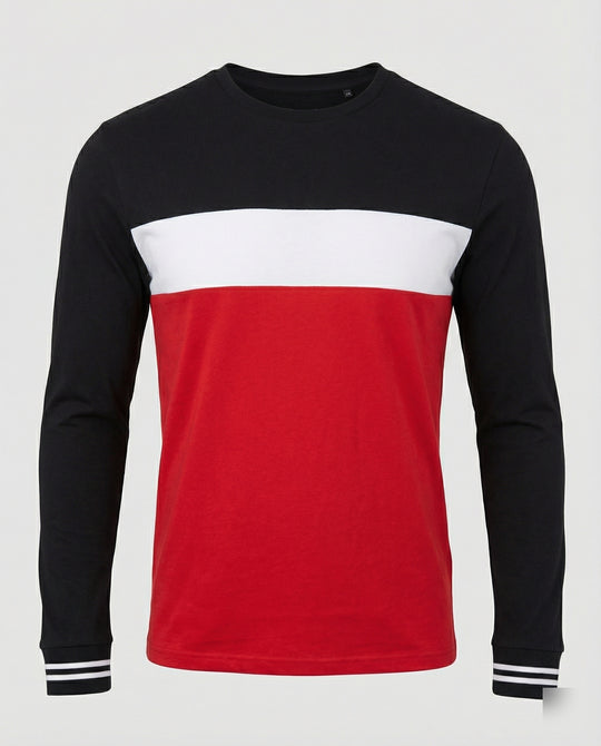 Herren Langarmshirt mit sportlichen Farbakzenten und bequemer Passform EB