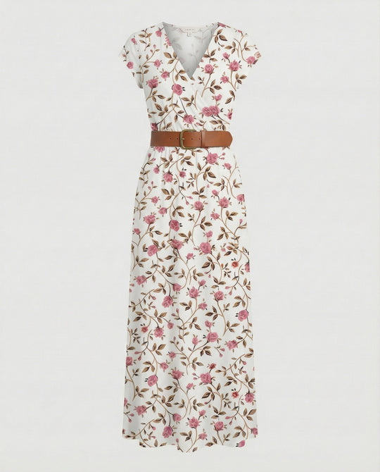 Boho Langes Maxikleid mit Blumenmuster für Sommer & Urlaub | EB
