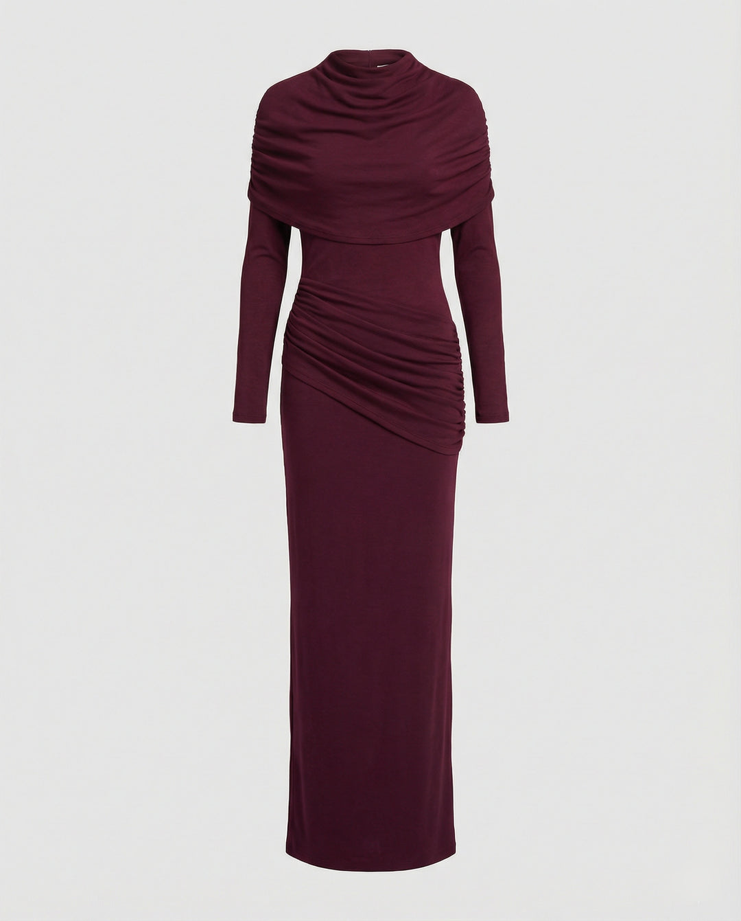 Damen Maxikleid mit Drapierung