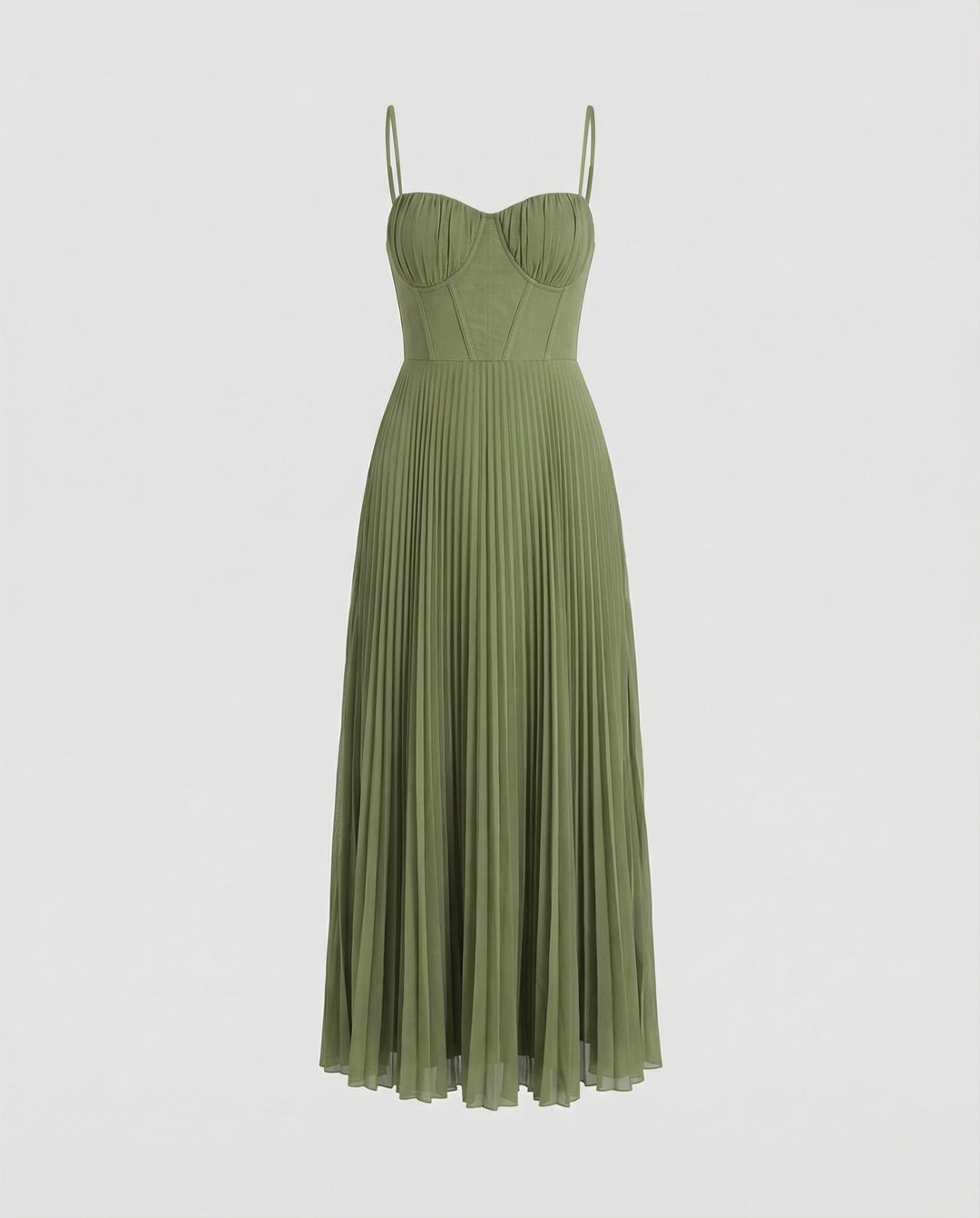 EB | Midi Ärmellos Kleid Mit Gefälteltem Tüll-Bustier