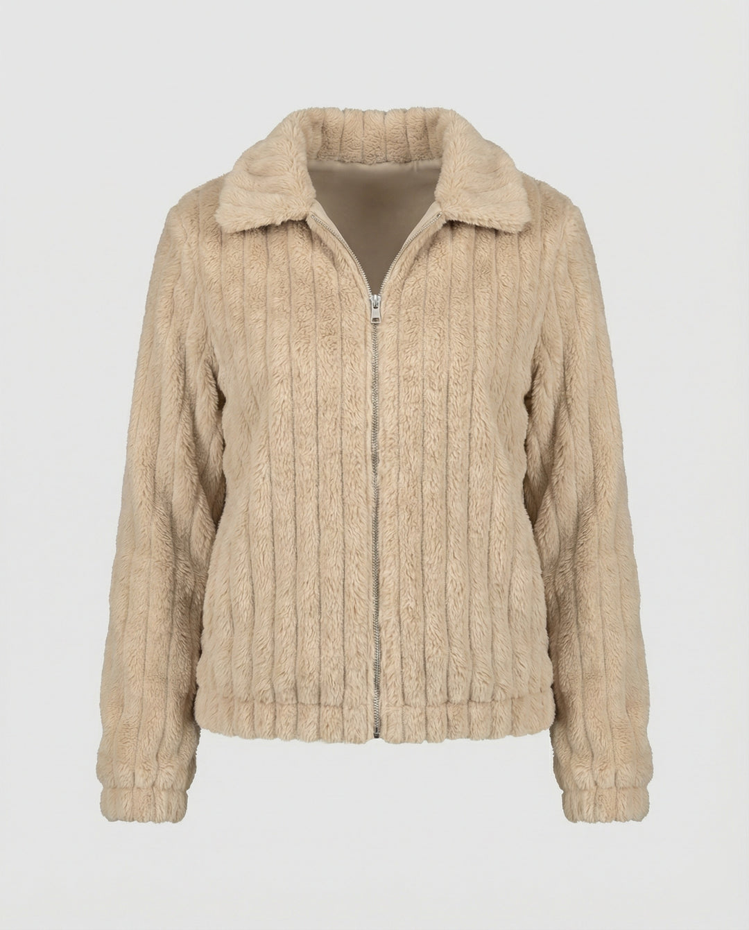 EB | Stilvolle Teddy Damenjacke mit Kragen