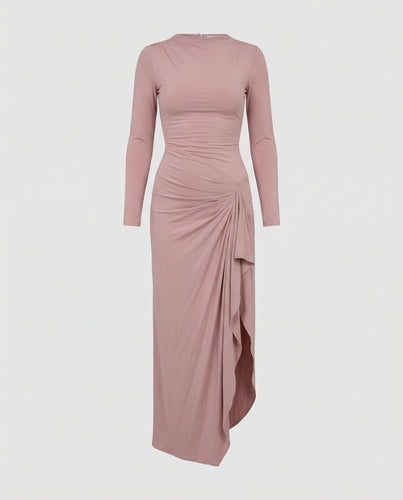 Damen Wickel-Abendkleid lang mit Schlitz