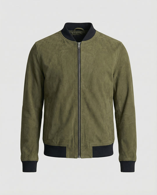 Freizeitkleidung Herren Velours Bomberjacke