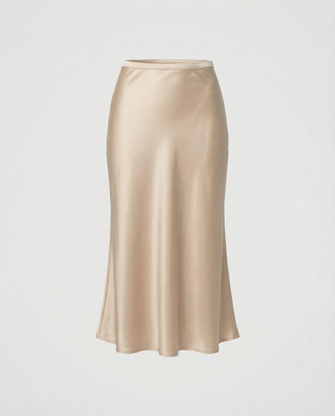 Damen eleganter Midirock mit sanftem Schnitt und hohem Bund EB