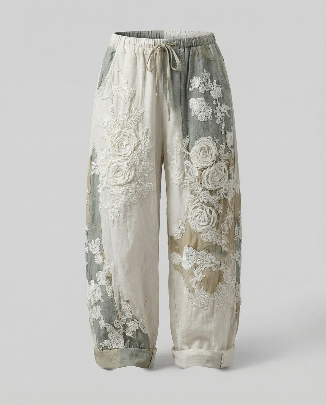 Damen Haremshose Boho Patchwork