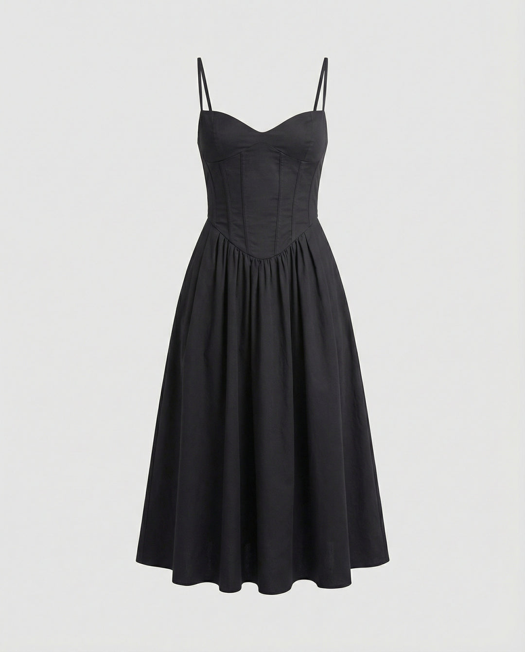 Damen Elegantes Langkleid mit taillierter Silhouette und schwingendem Rock EB