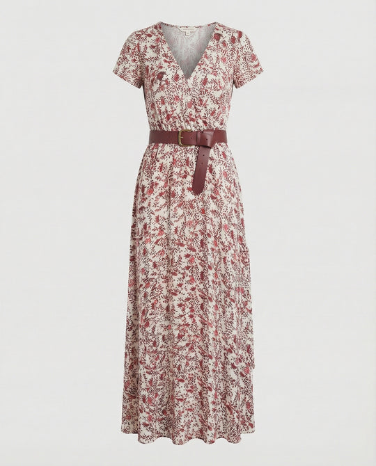 Boho Langes Maxikleid mit Blumenmuster für Sommer & Urlaub | EB