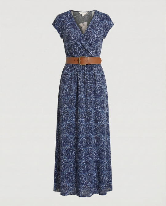 Boho Langes Maxikleid mit Blumenmuster für Sommer & Urlaub | EB