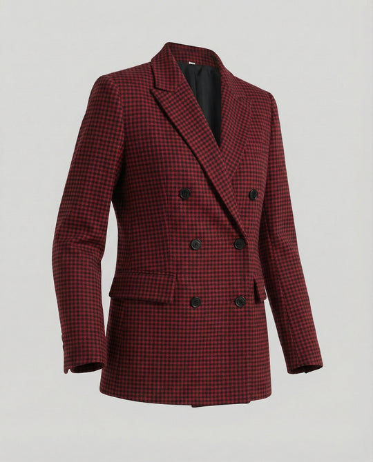 EB | Kariertes Doppelbreasted Blazer