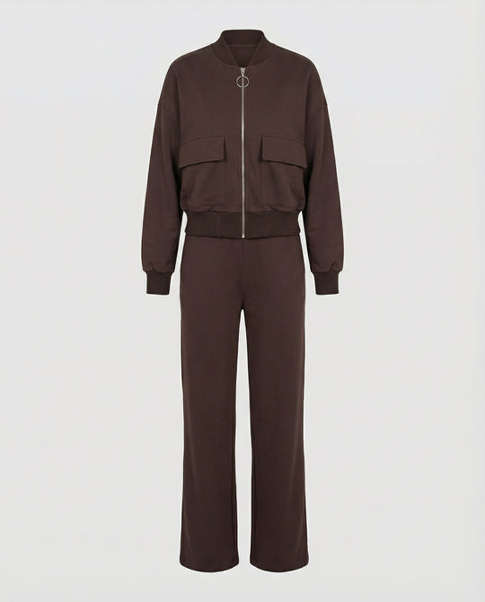 Damen lässige Zip-Jacke mit Taschen