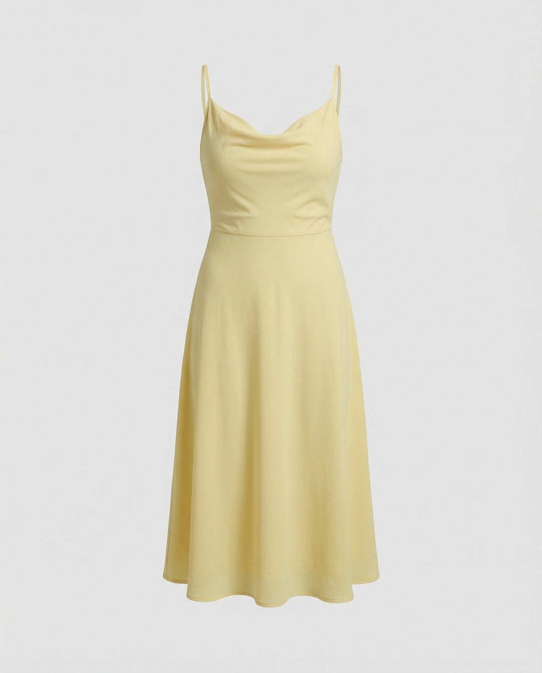 EB | Lange Drapierte Kleid mit Eingebautem Bh