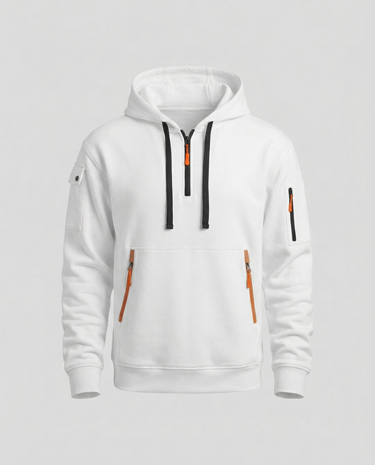 EB | Stylischer Alltags-Herren-Hoodie mit Halb-Zip-Design