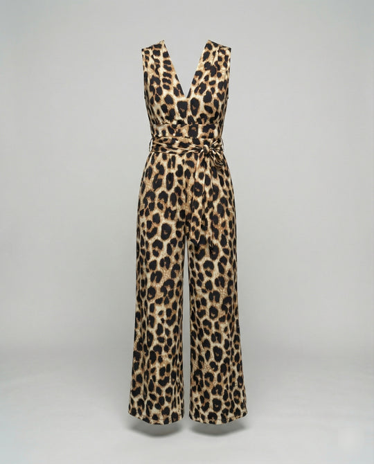 Damen Jumpsuit im trendigen Leo-Muster EB
