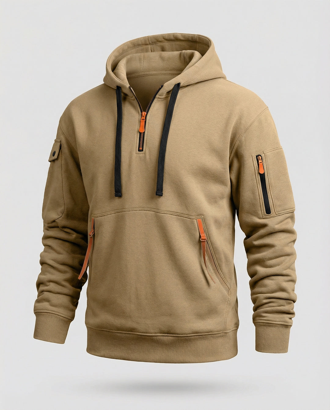 EB | Stylischer Alltags-Herren-Hoodie mit Halb-Zip-Design