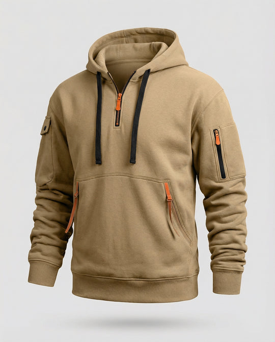 EB | Stylischer Alltags-Herren-Hoodie mit Halb-Zip-Design