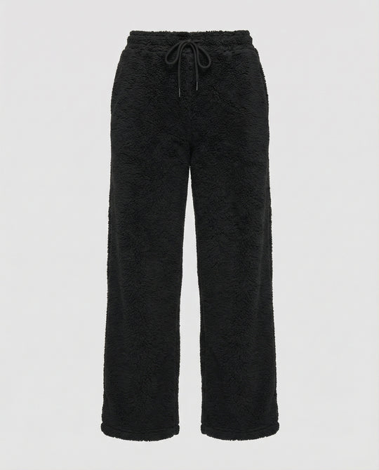 Damen kuschelige Fleece-Hose mit weitem Schnitt EB