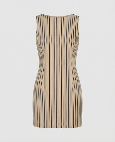 Gestreiftes Minikleid Tailliert Damen