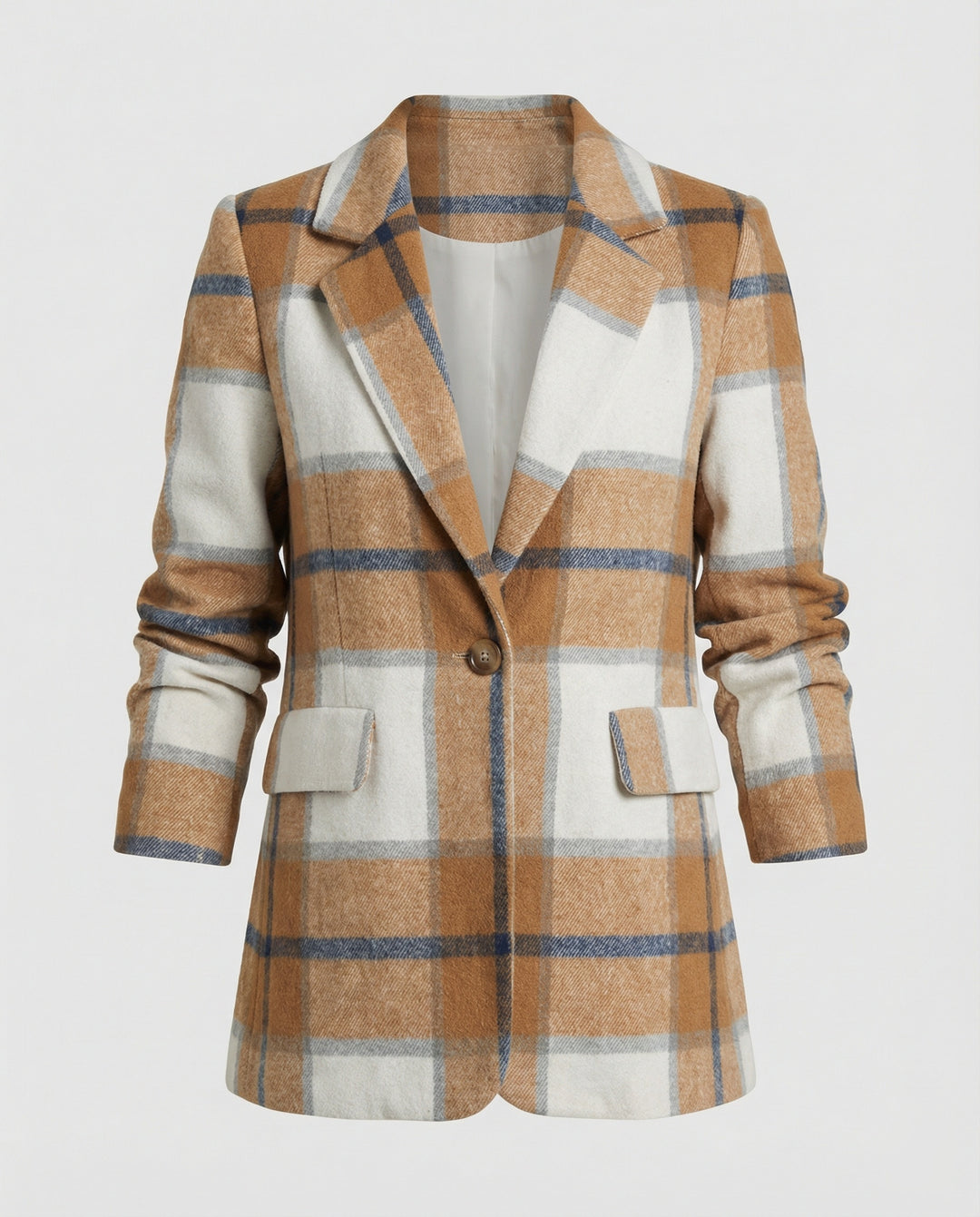 Damen Karierter Blazer mit taillierter Passform