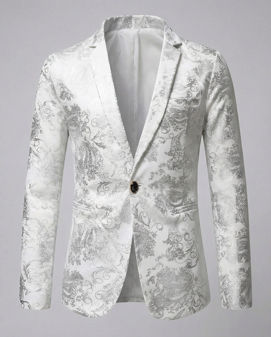 Herren eleganter Blazer mit kunstvollem Muster und luxuriösem Glanz EB