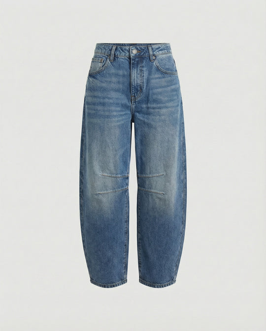 EB | Mid Rise Barrel Jeans für Damen