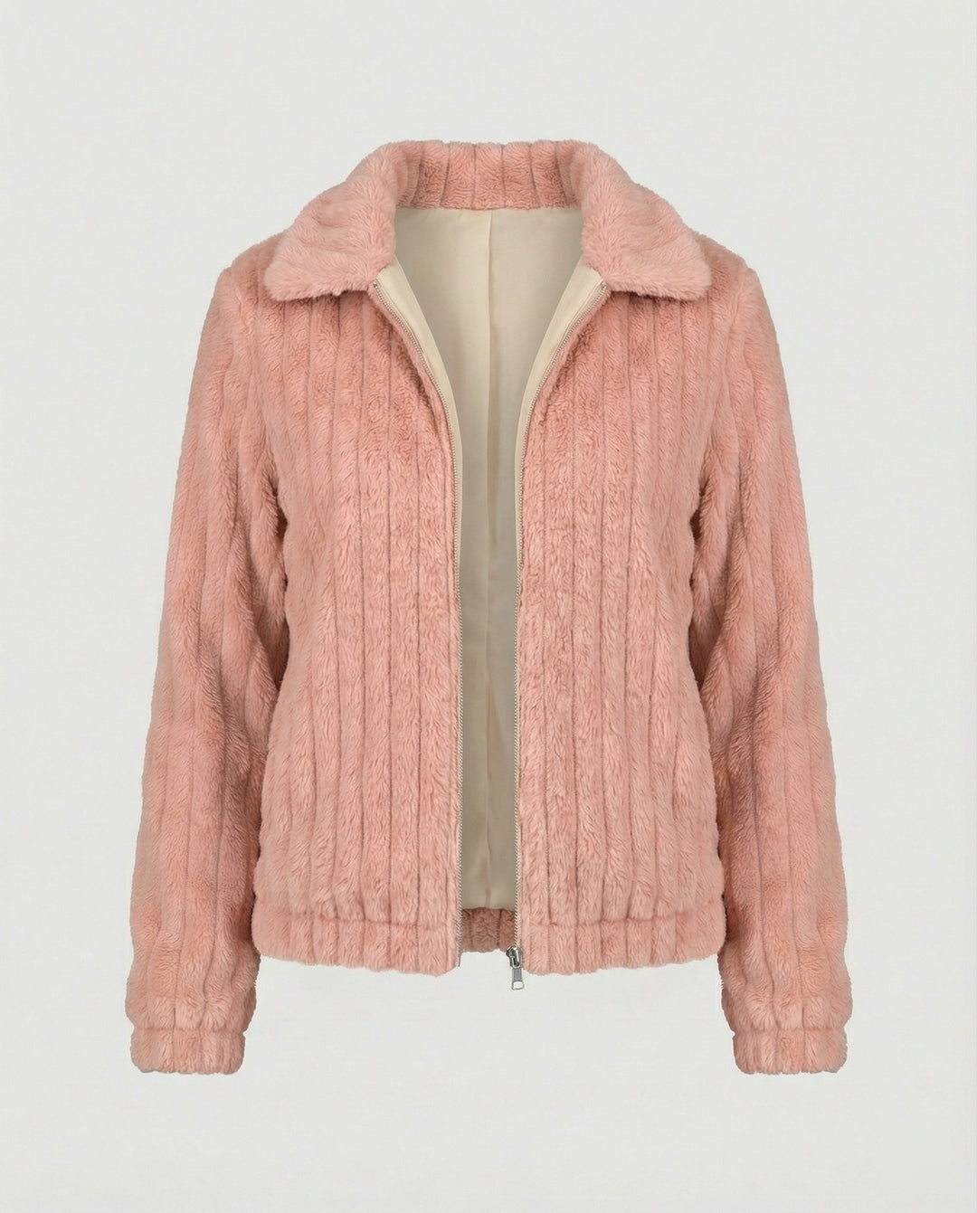 EB | Stilvolle Teddy Damenjacke mit Kragen