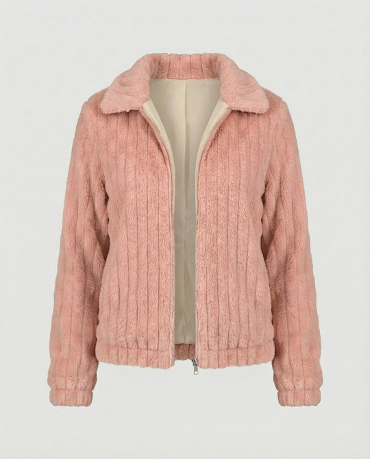 EB | Stilvolle Teddy Damenjacke mit Kragen