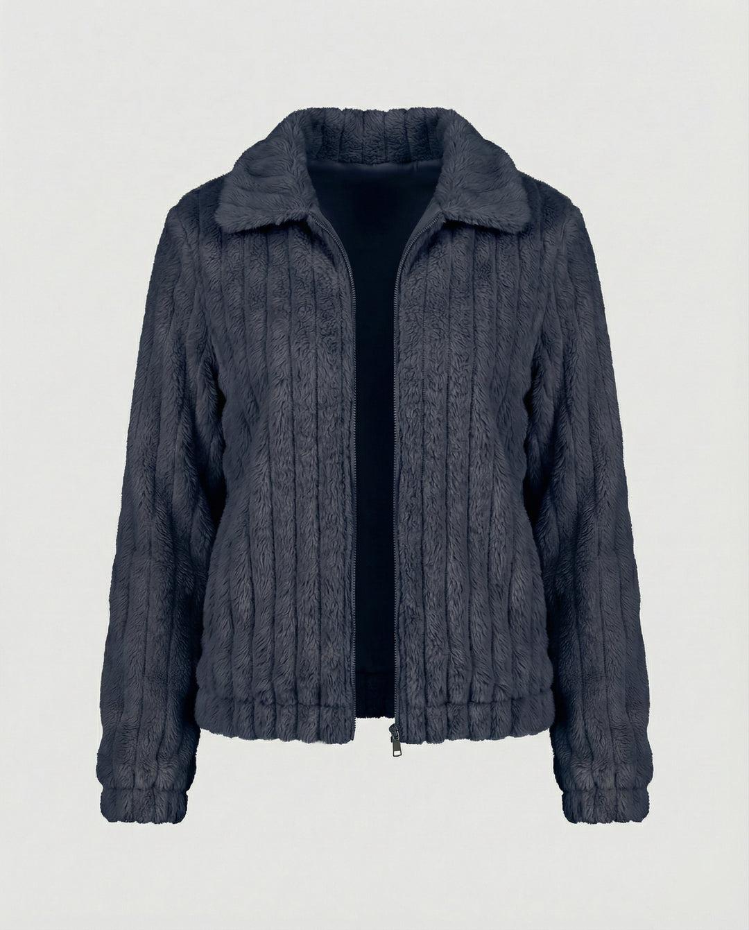 EB | Stilvolle Teddy Damenjacke mit Kragen