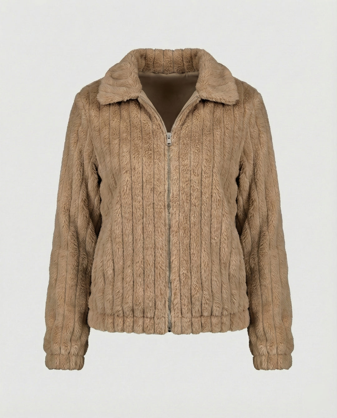 EB | Stilvolle Teddy Damenjacke mit Kragen