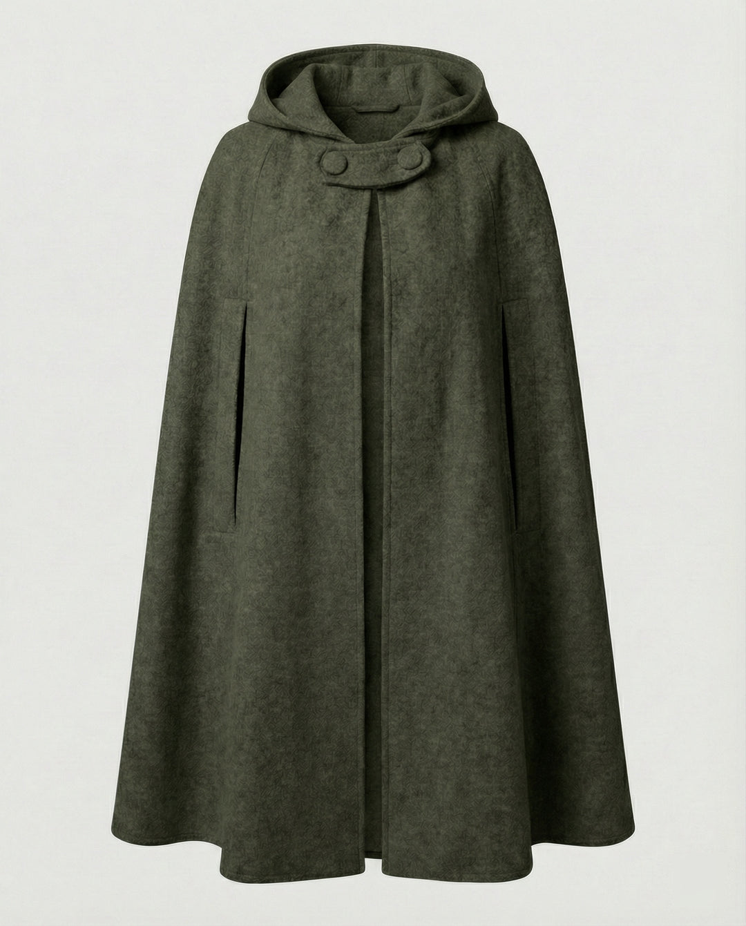 Damen modern geschnittener Umhang mit Kapuze EB