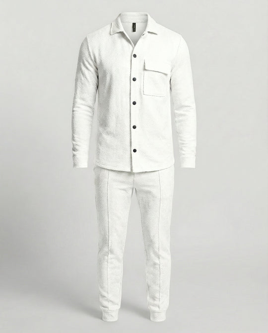 Herren elegantes Freizeitanzug mit modischem Streifenmuster EB