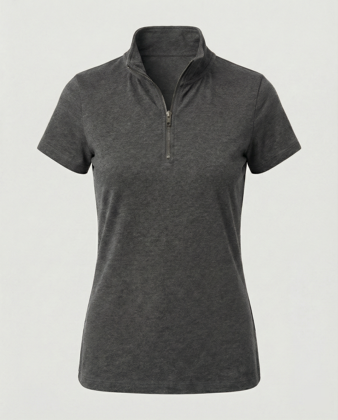 Damen Poloshirt mit kurzem Reißverschluss und figurbetontem Schnitt EB