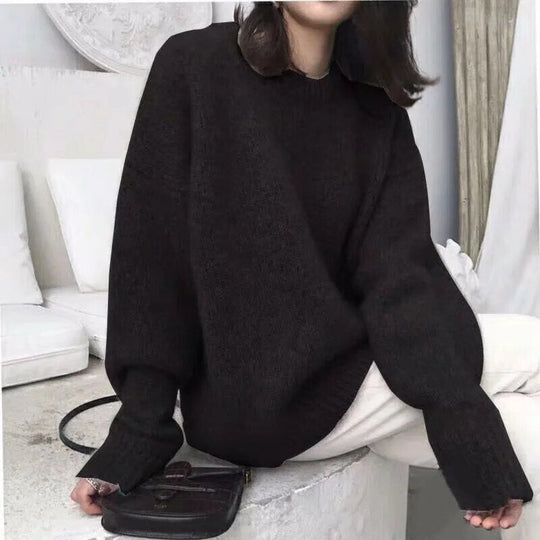 EB | Pullover - Damen Herbst Lockere Passform Strickpullover