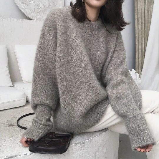 EB | Pullover - Damen Herbst Lockere Passform Strickpullover