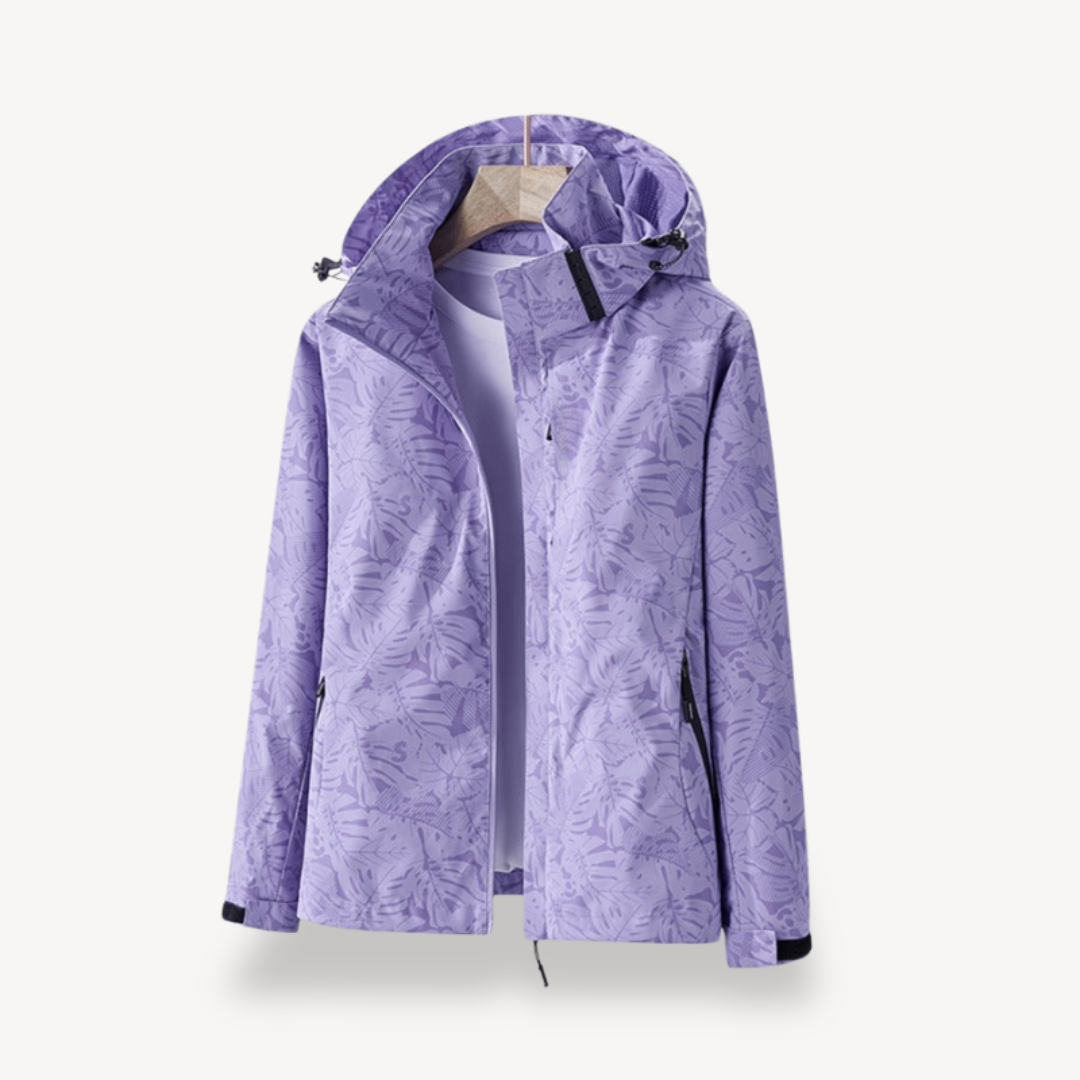 EB | Blätterdruck Wasserdichte Jacke für Frauen
