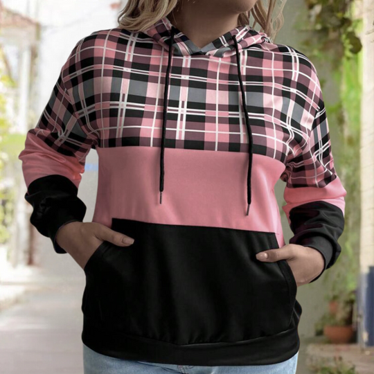 EB | Moderne Farbblock-Hoodie für Frauen Perfekt für den Herbst