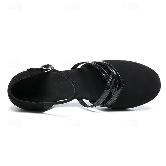 EB | Moderne Tanzschuhe für Damen Schwarz Hochwertiges Wildleder