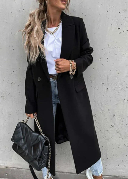 EB | Winterjacke für Damen - langer Mantel mit klassischem Stil