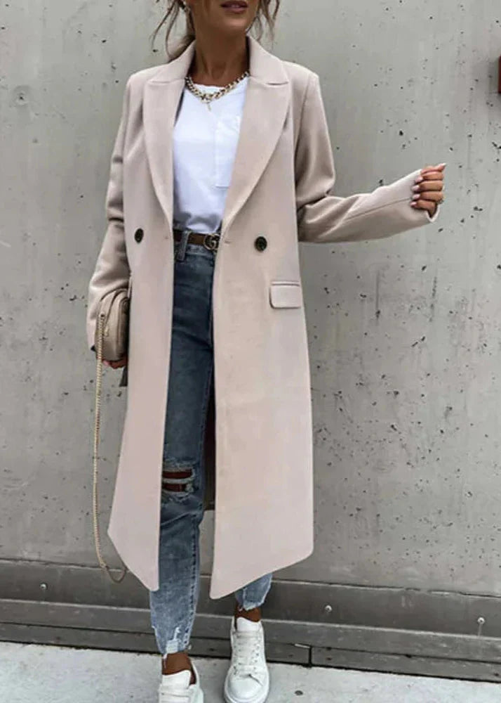EB | Winterjacke für Damen - langer Mantel mit klassischem Stil