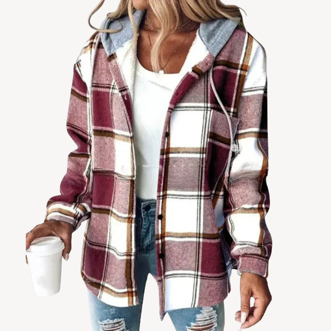 EB | Karierte Kapuzenhemdjacke