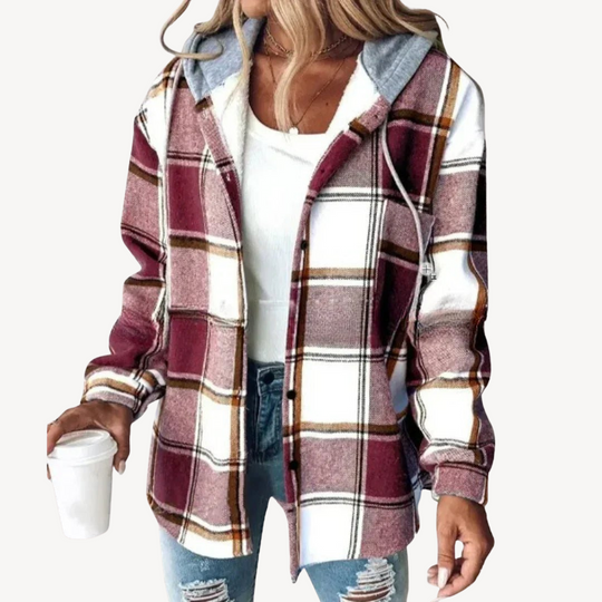 EB | Karierte Kapuzenhemdjacke