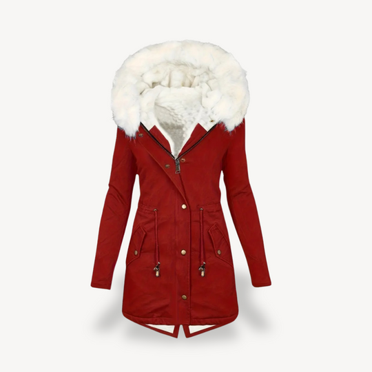 EB | Damen Kunstpelz Kapuzen Parka Jacke