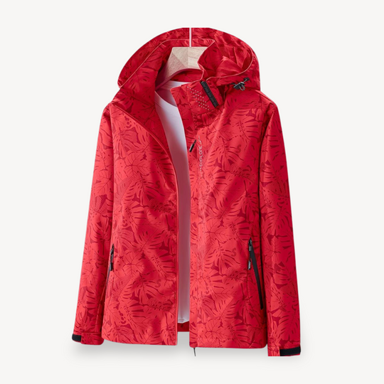EB | Blätterdruck Wasserdichte Jacke für Frauen