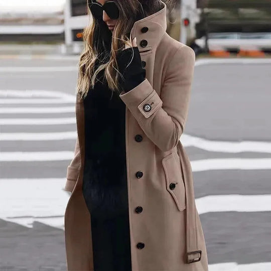 EB | Roter Damen Wollwintermantel