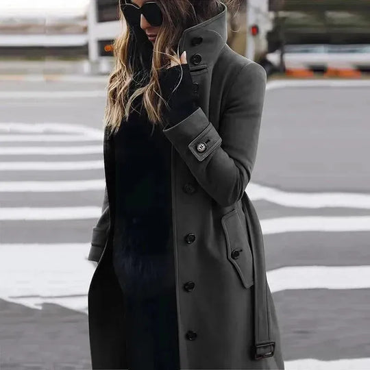 EB | Roter Damen Wollwintermantel