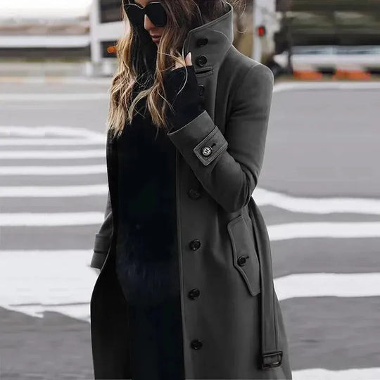 EB | Roter Damen Wollwintermantel