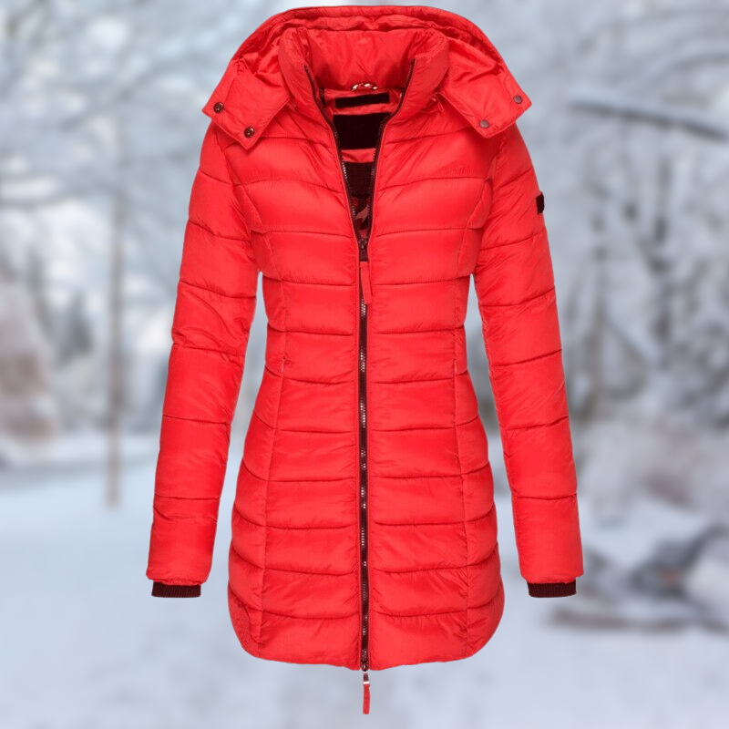 EB | Stilvolle Halblange Winterjacke Für Damen