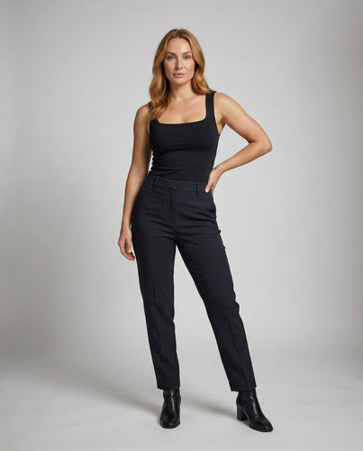 Damen Formende Quadrat-Ausschnitt Jersey Crop-Top