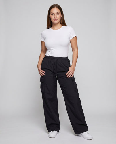Damen Funktionale Klappentaschen Mischgewebe Cargo-Hose