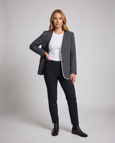Damen Eleganter Oversized-Blazer mit lässigen Details EB